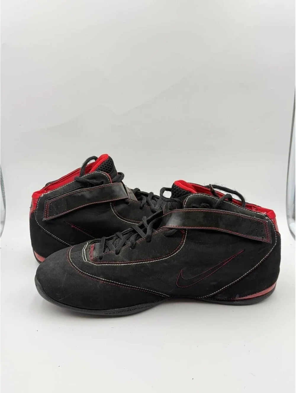 Nike Zoom Uptempo Challenge 316968-061 Black Red Basketball Shoes Men US 11